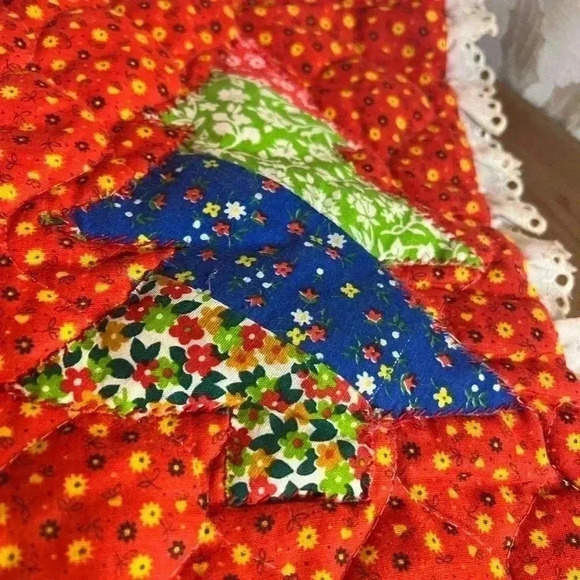 Vintage Handmade/Quilted  Christmas Stocking - Picture 2 of 5